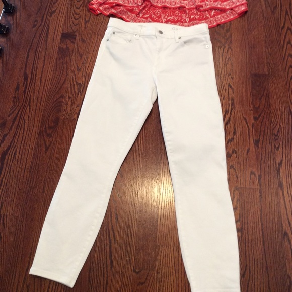 Gap stretch true skinny ankle white jeans 29Short - Picture 3 of 7